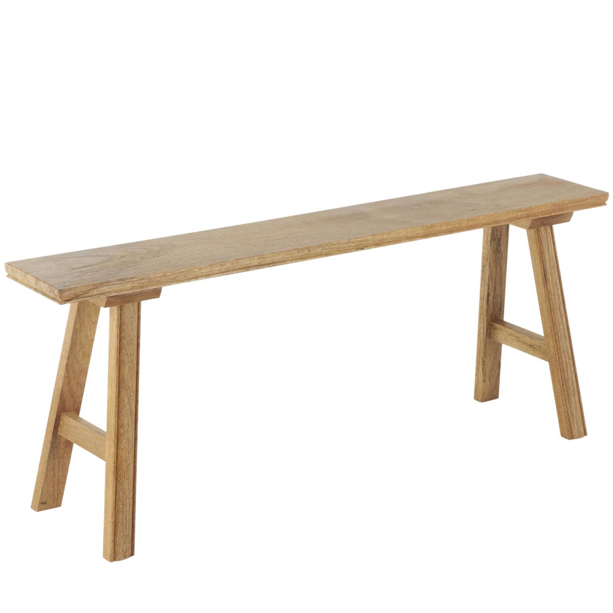 47.25" Brown Mango Wood Handmade Traditional Home Bench